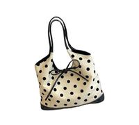YIGZYCN Elegante bolso de hombro de piel sintética resistente al desgarro, ligero, gran capacidad, para mujer, uso diario, práctico bolso de viaje de piel sintética, negro y blanco, One Size