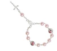 YIGZYCN Elegante cadena de muñeca ajustable de aleación ligera con crucifijo religioso, cierre seguro, joyería formal informal, talla única, como se describe