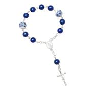 YIGZYCN Elegante cadena de muñeca ajustable de aleación ligera con crucifijo religioso, cierre seguro, joyería formal informal, talla única, como se describe