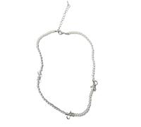 YIGZYCN Elegante cadena de perlas de imitación con lazo para el cuello, joyería delicada para salidas casuales y eventos formales, joyería minimalista de perlas, One Size, como se describe, como se