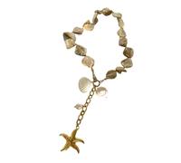 YIGZYCN Elegante collar con colgante de concha y estrellas de mar para entusiastas de la moda