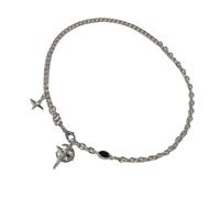 YIGZYCN Elegante collar con colgante de piedras preciosas negras y estrella hecho a mano de acero resistente para el día a día elegante