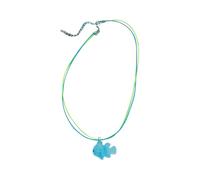 YIGZYCN Elegante collar con temática de pez payaso, elegante collar de peces payaso con detalles de cuentas, cadena única para el cuello, joyería para el cuello, adorno moderno para el cuello