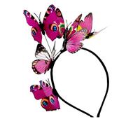 YIGZYCN Elegante diadema de mariposa para el cabello, clip único para el pelo de mariposa para mujeres y niñas, Halloween, cosplay, boda