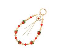 YIGZYCN Elegante llavero con cuentas hecho a mano con colgante de cadena para teléfono celular, cuerda para teléfono celular, joyería con borlas, colgante para teléfono