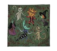 YIGZYCN Elegante mantel de terciopelo portátil para adivinación con obras de arte místicas para meditaciones espirituales y decoración del hogar, coloridos tapetes de práctica de tarots