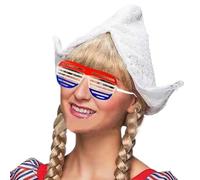 YIGZYCN Elegante sombrero holandés de encaje blanco, cómodo sombrero holandés con gafas de sombra para mujer, fiesta temática cultural