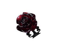 YIGZYCN Elegantes anillos de rosas rojas, estilo punk, gótico, ajustables, abiertos, para fiesta de Halloween, cosplay, regalos de joyería para mujer