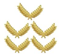 YIGZYCN Emblemas de sombrero de azafata, fácil de usar, disfraz de fiesta de Halloween, sombrero de tripulación, insignias de trigo, decoraciones de uniformes, 5 unidades de insignia de personal de