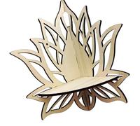 YIGZYCN Estante de esquina de flores ahuecadas de madera, estantes flotantes de almacenamiento de cristal para organizadores de plantas, decoración decorativa de madera flotante