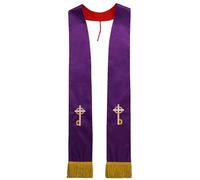 YIGZYCN Estola de graduación de soltero con diseño bordado sagrado para ceremonias religiosas, bufanda de tela de poliéster, bufanda bordada religiosa para solteros, S 3, Talla única