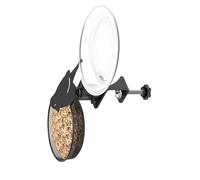 YIGZYCN Estructura resistente de comedero para pájaros con bandeja de alimentos desmontable y líquido adecuado para uso durante todo el año, acero recubierto que hace que la base del comedero para