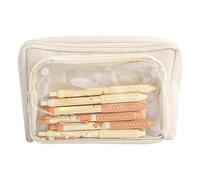 YIGZYCN Estuche para lápices de gran capacidad, con múltiples capas, organizador de bolígrafos desmontable, bolsa de cosméticos de viaje para estudiantes y mujeres, lápices de gran tamaño para oficina