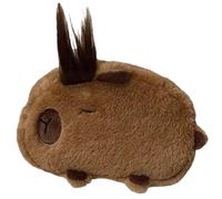 YIGZYCN Estuche suave de felpa Capybaras para bolígrafos, organizador multiusos con compartimentos para suministros escolares y organización de maquillaje, Color café