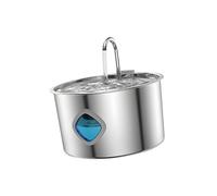 YIGZYCN Fuente de agua de acero inoxidable de gran capacidad de 3,2 L para gatos y perros con 2 fuentes de mascotas alimentadas por USB de bajo ruido con filtro