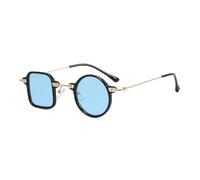 YIGZYCN Gafas de sol de moda para exteriores, antiluz azul, gafas de sol para ocio, vacaciones, Marco negro con relleno azul