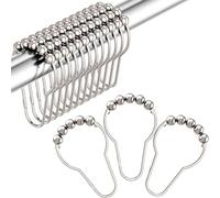 YIGZYCN Ganchos de baño enrollables de fácil instalación, resistentes a la oxidación, anillos de cortina de ducha resistentes al óxido