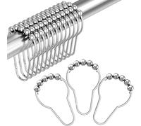 YIGZYCN Ganchos de baño enrollables de fácil instalación, resistentes a la oxidación, anillos de cortina de ducha resistentes al óxido