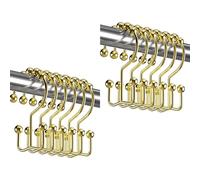 YIGZYCN Ganchos de baño enrollables de fácil instalación, resistentes a la oxidación, anillos de cortina de ducha resistentes al óxido