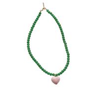 YIGZYCN Gargantilla de corazón con cuentas acrílicas coloridas, collar corto con dije de amor, cadena de clavícula, joyería para mujer, One Size, como se describe, como se describe