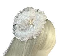 YIGZYCN Gorro de encaje y pinza para el pelo, accesorios para el cabello de moda para mujer, accesorios para el cabello, adecuados para eventos especiales y uso diario