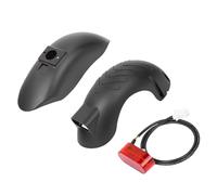 YIGZYCN Guardabarros delantero/trasero con luz trasera, protector ampliado, fácil de instalar para scooters, impermeable, repuesto para rueda trasera de scooter