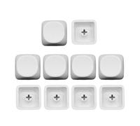 YIGZYCN Juego de 10 teclas mecánicas PBT en blanco de 1U MOAs de altura sin impresión para interruptores MX