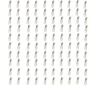 YIGZYCN Juego de 100 cremalleras de metal de repuesto para ropa, equipaje, mochilas, costura, manualidades, aleación, juego de reparación