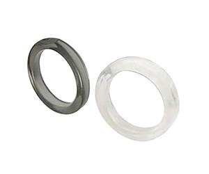 YIGZYCN Juego de 2 anillos minimalistas apilables de resina coloridos, anillos de acrílico finos, anillos estéticos, anillos de resina para eventos para mujer