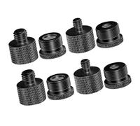 YIGZYCN Juego de 8 adaptadores de tornillo roscados de 1/4 pulgadas macho/hembra a 5/8 pulgadas hembra/macho para conector de micrófono, accesorios de soporte de micrófono portátil