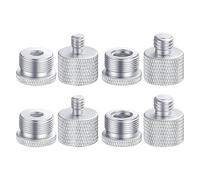 YIGZYCN Juego de 8 adaptadores de tornillo roscados de 1/4 pulgadas macho/hembra a 5/8 pulgadas hembra/macho para conector de micrófono, accesorios de soporte de micrófono portátil