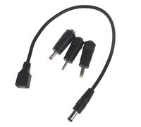YIGZYCN Juego de adaptadores USB hembra a macho de 5,5 x 2,1 mm con 3 adaptadores de 4,0 x 1,7 mm, 3,5 x 1,35 mm, 2,5 x 0,7 mm para carga