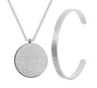 YIGZYCN Juego de collar y collar Ayatul Kursi de acero inoxidable para cuello y muñeca, adorno para personas fieles