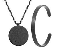 YIGZYCN Juego de collar y collar Ayatul Kursi de acero inoxidable para cuello y muñeca, adorno para personas fieles