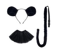 YIGZYCN Juego de disfraz de 1/2/3 piezas para niños, diadema, cola, tutú, falda, Halloween, animales, cosplay, accesorios