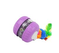 YIGZYCN Juguete automático para gatos, juguete interactivo, divertido ejercicio divertido para felinos de interior, juego de cazador eléctrico automático giratorio