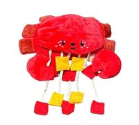 YIGZYCN Juguete de alimentación para perros, rompecabezas interactivo de cangrejos rellenos para entrenamiento masticable para cachorros, juego para perros grandes