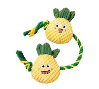 YIGZYCN Juguete de cuerda de algodón de felpa para perro con cuerda chirriante temática de frutas para jugar a tirar, interactivo, divertido, seguro, compromiso, perro chirriante