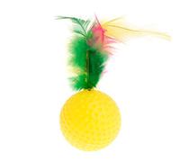 YIGZYCN Juguete interactivo para mascotas para masticar pelota con pluma para mascotas para gatitos dentro de fuera entrenamiento jugando masticando bate Fe