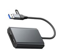 YIGZYCN Lector de tarjetas tipo B/tipo A con puertos USB A y C, transferencia de 10 Gbps, aleación de aluminio, disipación de calor, lector de tarjetas A y C