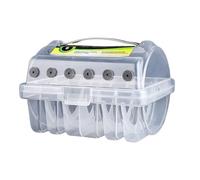 YIGZYCN Line Winder - Caja organizadora de aparejos de pesca, caja multifunción, 6 compartimentos, caja de almacenamiento