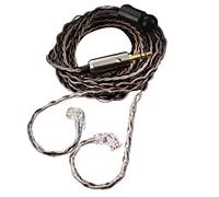 YIGZYCN Línea de actualización de auriculares chapada en plata de ocho hebras con 0,78 mm de repuesto de 2 pines para cable de auriculares QKZ-ZXN/ZXT/AK6