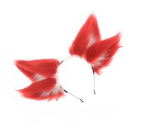 YIGZYCN Llamativas diademas rojas con orejas de zorro de nueve colas, disfraz de fiesta, cosplay, diadema para fanáticos del anime de moda