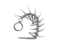 YIGZYCN Llavero de metal único con diseño de espina de pez punk para mochila, accesorio de ropa de calle, llavero de moda