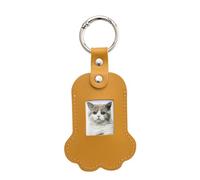 YIGZYCN Llaveros de cuero para guardar pieles de perros y gatos, bonito regalo de pérdida, dije único de patas para pieles y recuerdos creativos