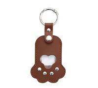YIGZYCN Llaveros de cuero para guardar pieles de perros y gatos, bonito regalo de pérdida, dije único de patas para pieles y recuerdos creativos