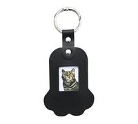 YIGZYCN Llaveros de cuero para guardar pieles de perros y gatos, bonito regalo de pérdida, dije único de patas para pieles y recuerdos creativos