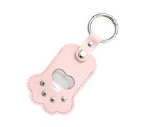 YIGZYCN Llaveros de cuero para guardar pieles de perros y gatos, bonito regalo de pérdida, dije único de patas para pieles y recuerdos creativos