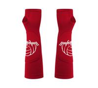 YIGZYCN Mangas elásticas protectoras para brazo, voleibol, antebrazo, para adultos, adolescentes, atletas, baloncesto, bádminton, deportes, protectores de brazo para, rosso, Large/X-Large