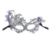 YIGZYCN Máscara de baile de máscaras para mujer con diamantes de imitación, máscara de fiesta veneciana, máscara de media cara, máscara de encaje, máscara de Mardi Gras